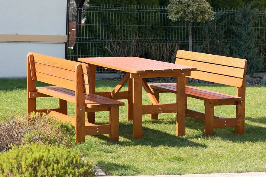 Set mobilier gradina Freistadt, 150 cm, cires