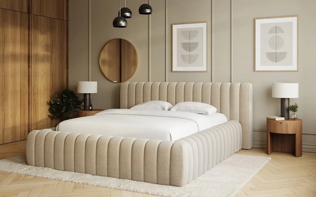 Pat lemn masiv Carilla 140/160/180x200 cm Personalizabil - Royal 18, 180x200
