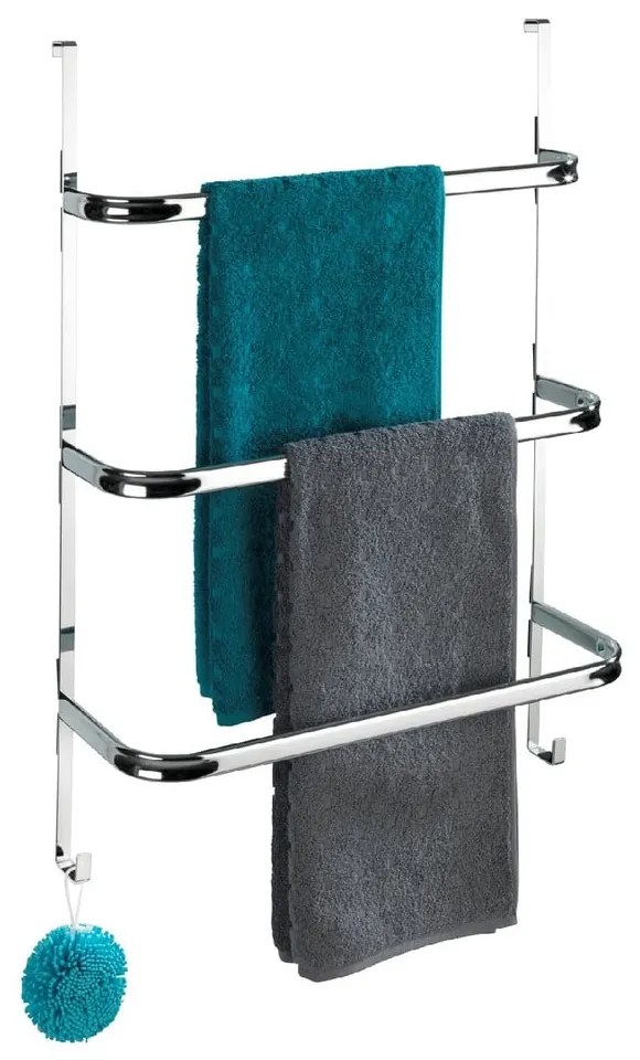 Suport pentru prosoape Wenko Towel Holder Chrome, 21 x 54 cm, argintiu