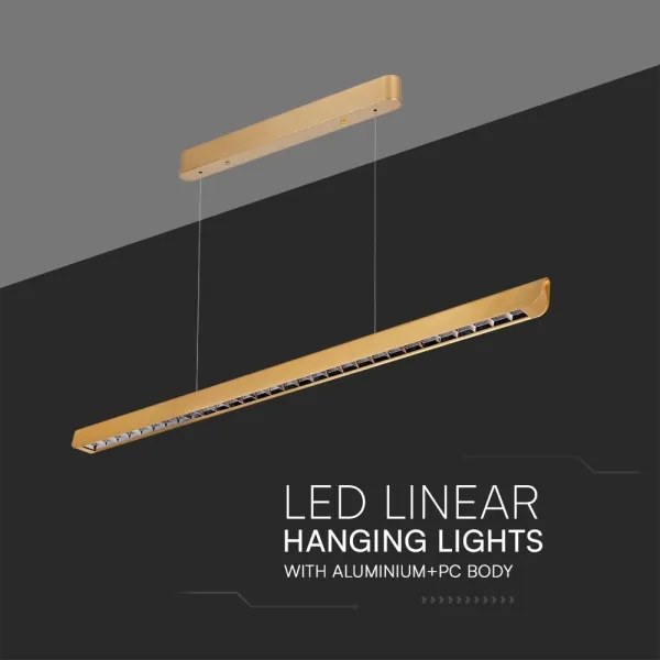 Lustră LED pe cablu LED/36W/230V 3000/4000/6400K auriu