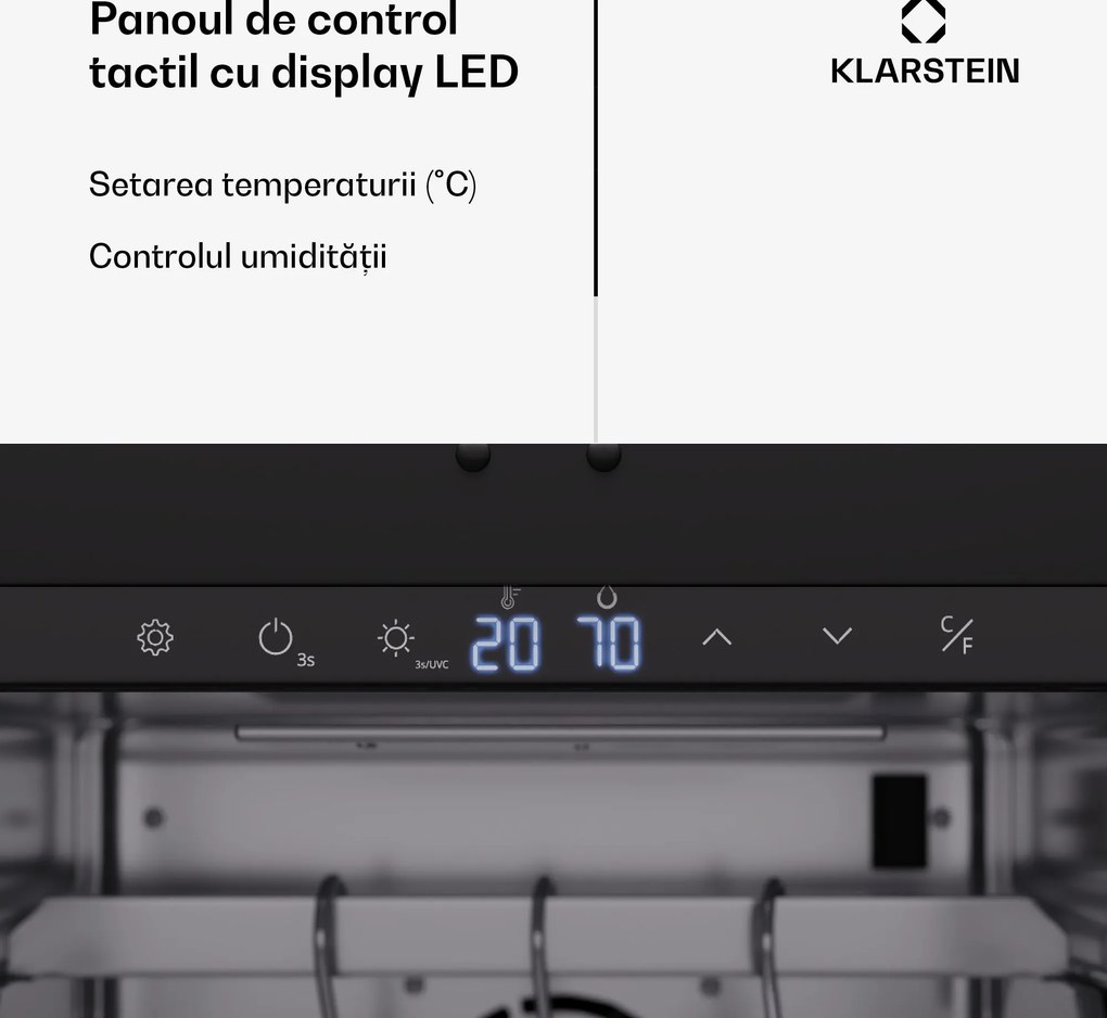 Klarstein Steakhouse dulap frigorific de maturare a cărnii Steakhouse, 88 L, antibacterian, LED, control tactil, control umiditate