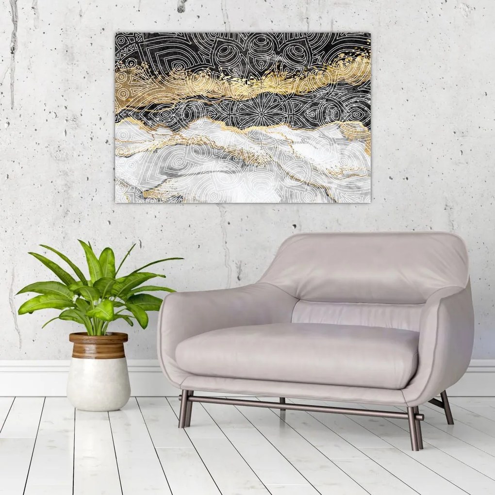 Tablou - Mandala în marmură (90x60 cm)