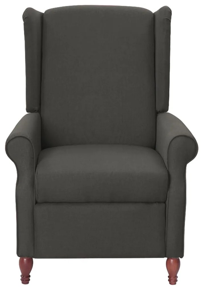 282208 vidaXL Fotoliu de masaj rabatabil, gri închis, material textil