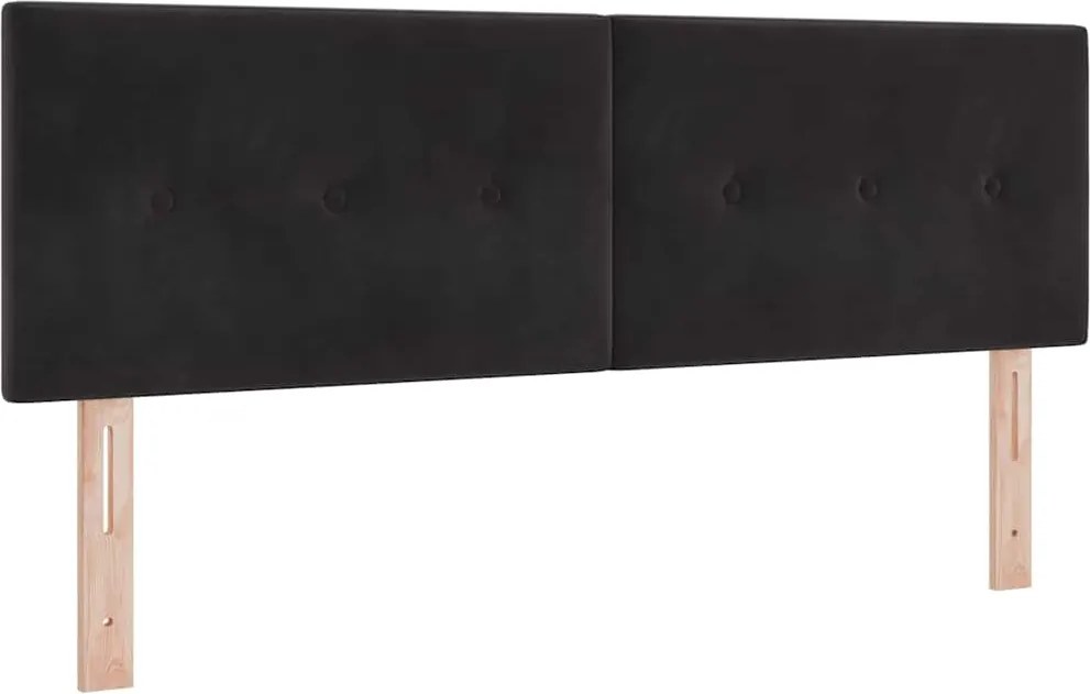 vidaXL Tăblie cap Negru 144 cm Catifea