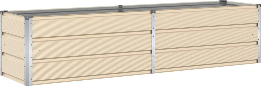 vidaXL Jardinieră Creme 480 x 50 x 45 cm Oțel Galvanizat