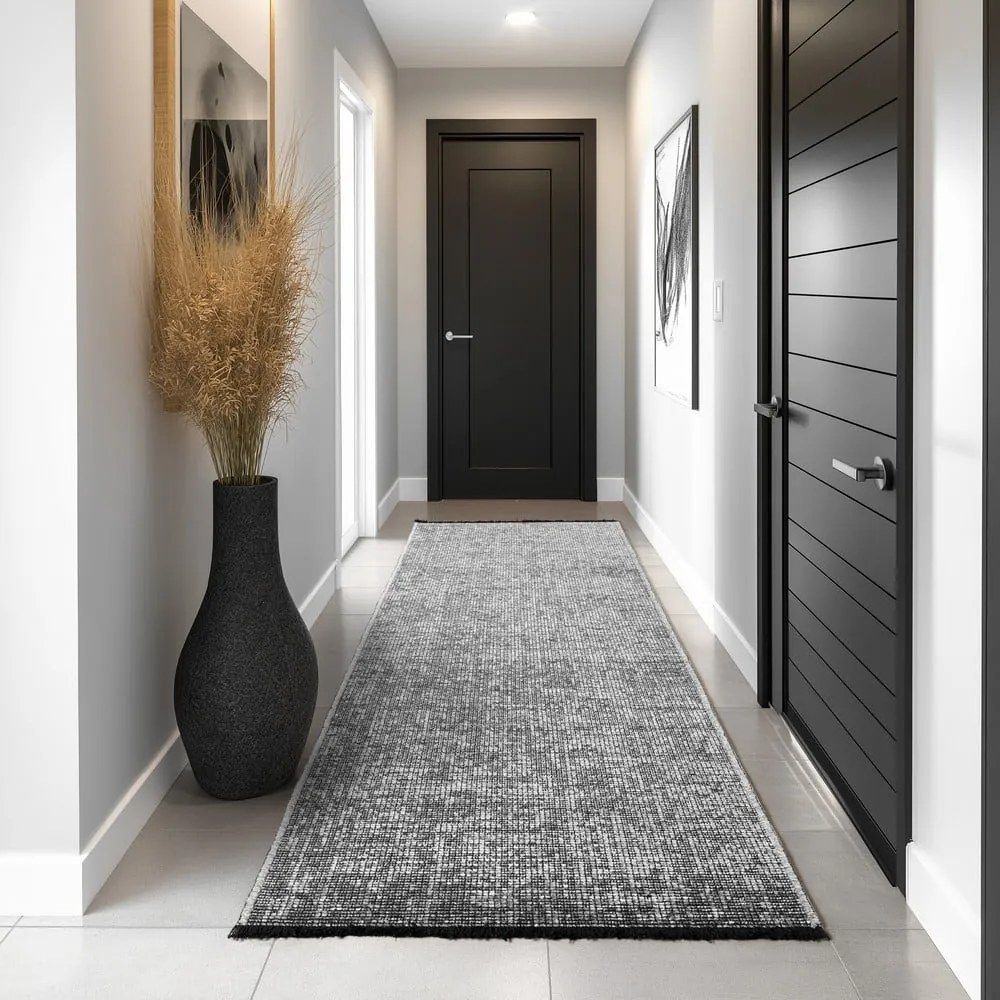 Covor tip traversă gri închis lavabil 80x250 cm Space 1900 – Ayyildiz Carpets