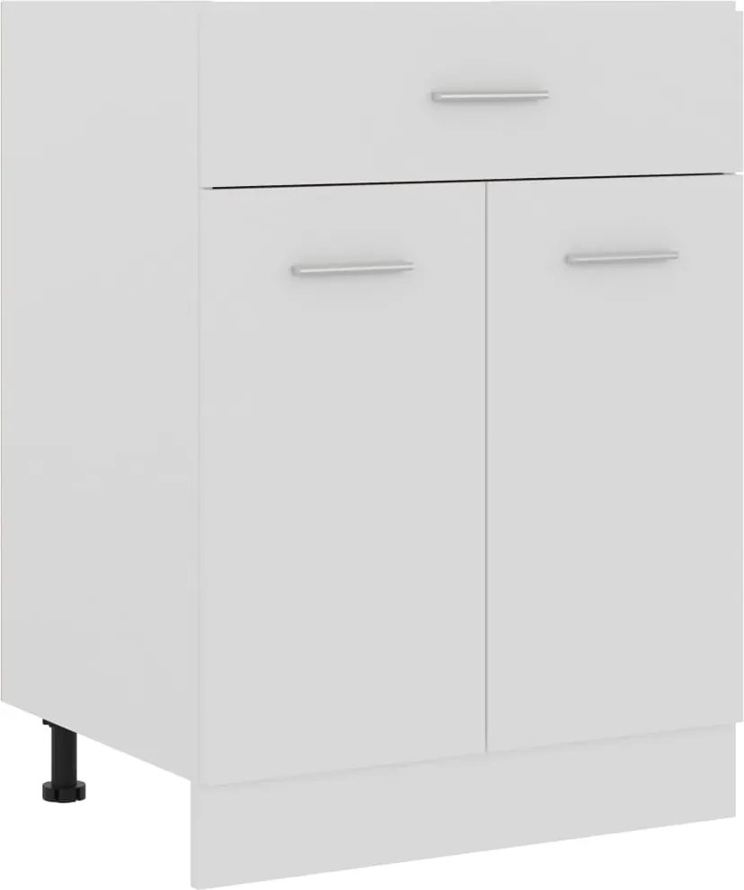 vidaXL Dulap inferior cu sertar “Lyon”, alb, 60x46x81,5 cm