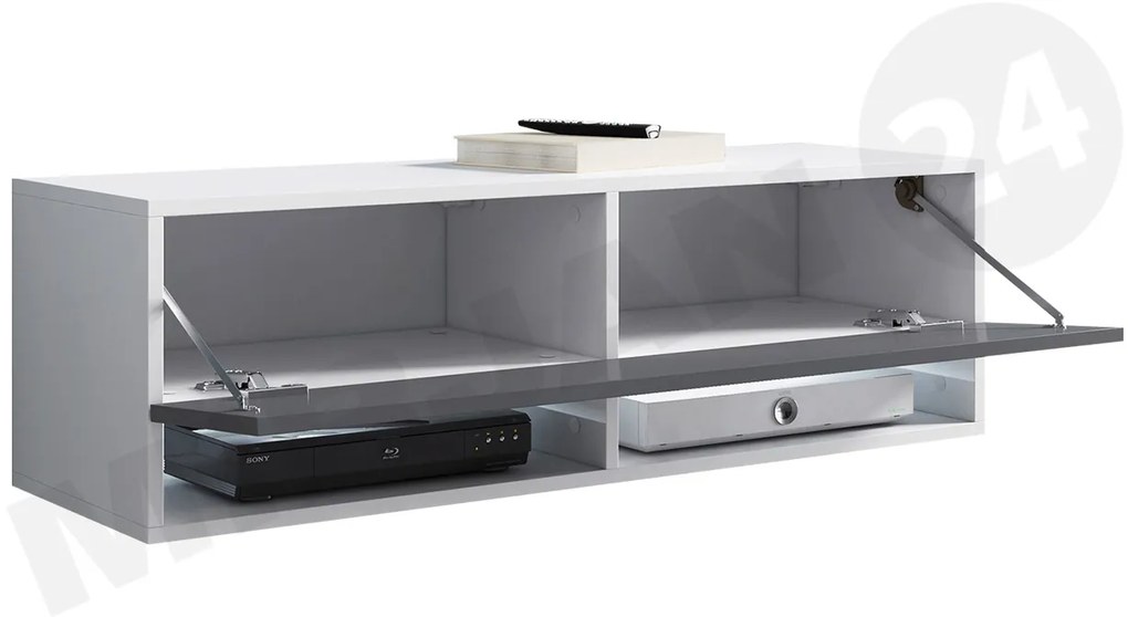 Masă TV/ Dulap Aldesia -100 (stejar wotan) (iluminat LED RGB color). Promo -17%. 1058409