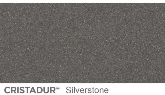 Chiuveta bucatarie Schock Mono D-100 Cristadur Silverstone, granit, reversibila, montare pe blat 76.5 x 51 cm