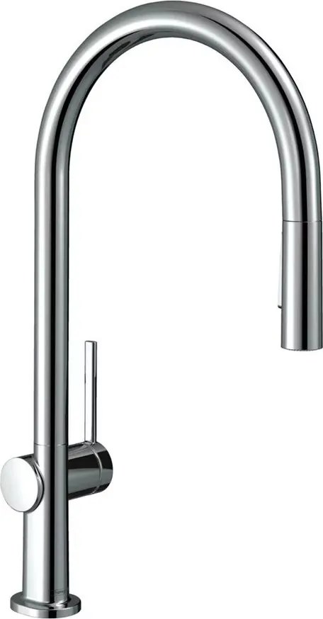 Baterie bucatarie cu dus extractibil Hansgrohe Talis M54 210 crom lucios cu 2 tipuri de jet