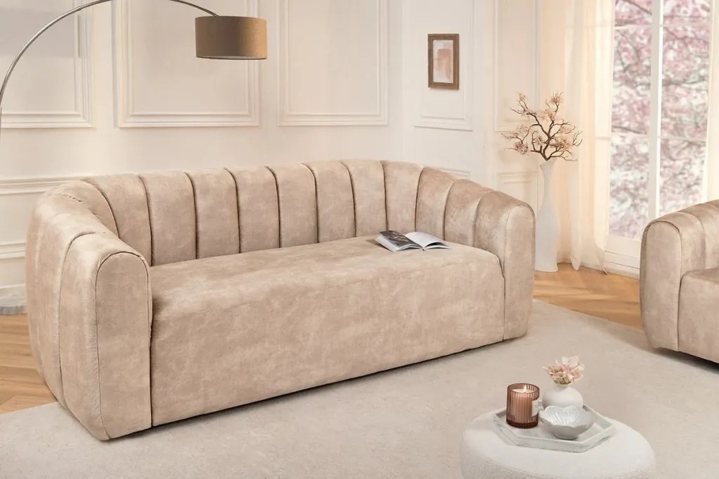 Canapea 3 locuri, Catifea Bej, Babylon A-44511 VC