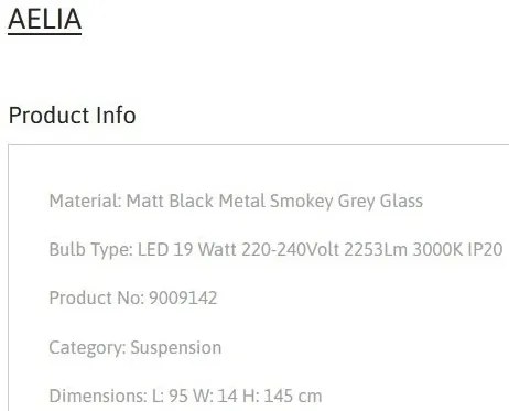 Lustra suspendata LED design modern AELIA