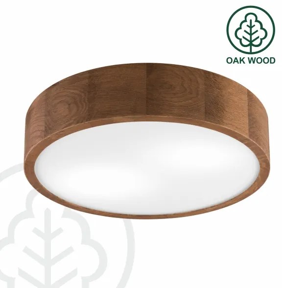 Brilagi - Plafonieră LED CARVALHO 2xE27/15W/230V stejar/cireș Ø 37 cm