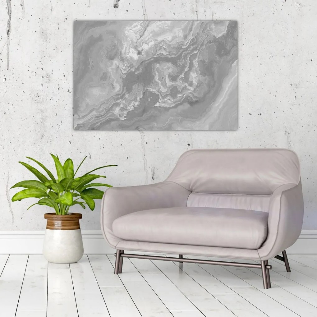 Tablou - Marmură în alb-negru (90x60 cm)