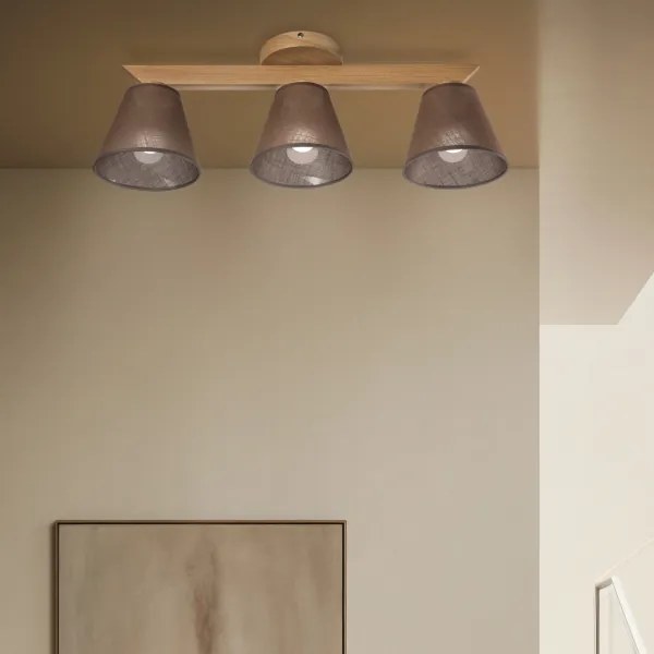 Lustră aplicată Brilagi ANTHONY 3xE14/40W/230V stejar/maro