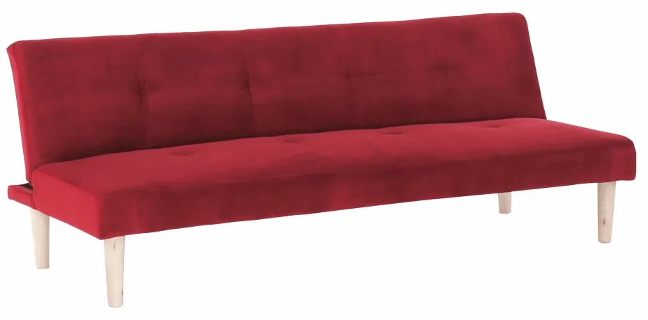 Canapea extensibila Alida, bordo/stejar 178/66/68 cm