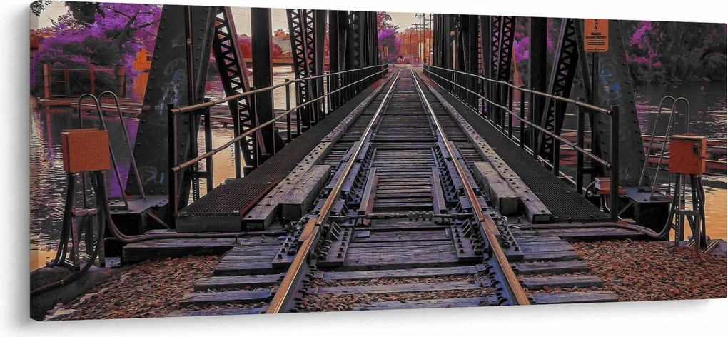 Tablou cu pod de cale ferată (120x50 cm)