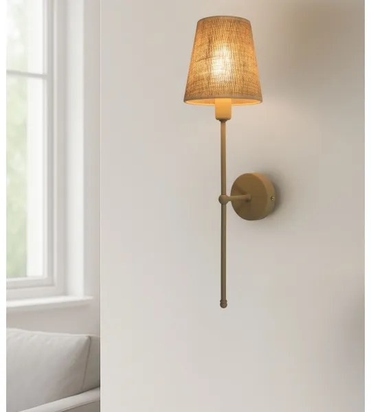 Aplica de perete MADELA 1xE14/40W/230V iută/bej