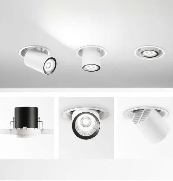 Spot LED directionabil, incastrabil pentru tavan fals NOVA 30W 4000K BK