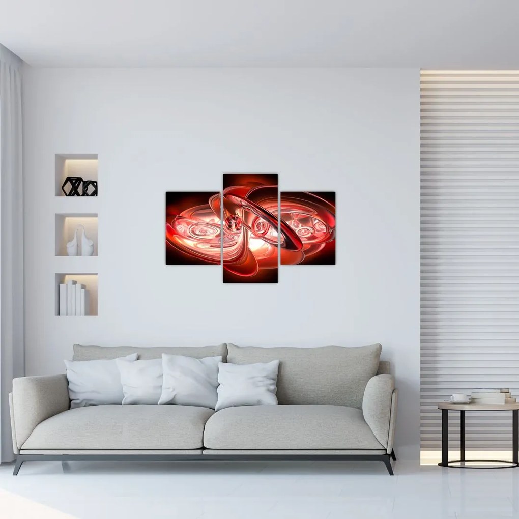 Tabloul - forme roșii (90x60 cm)