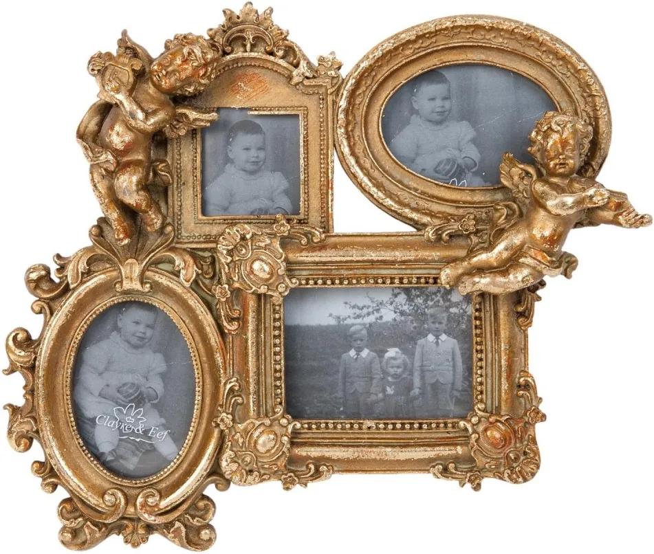 Rama foto perete polirasina auriu vintage Angels 27 cm x 4 cm  x 23 cm
