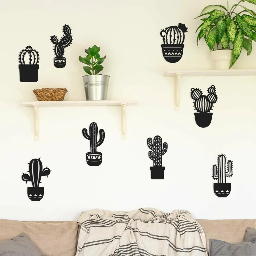 DUBLEZ | Autocolant pentru perete din mai multe piese - Cactus