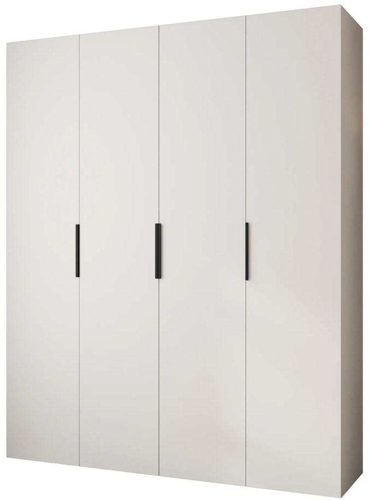 Dulap de haine 200 cm Carmela 40-4 (alb + Negru). 1126673