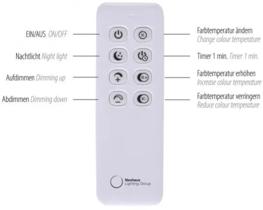 Lampadar LED dimabil Paul Neuhaus 319-18 HULA LED/21,5W/230V + telecomandă