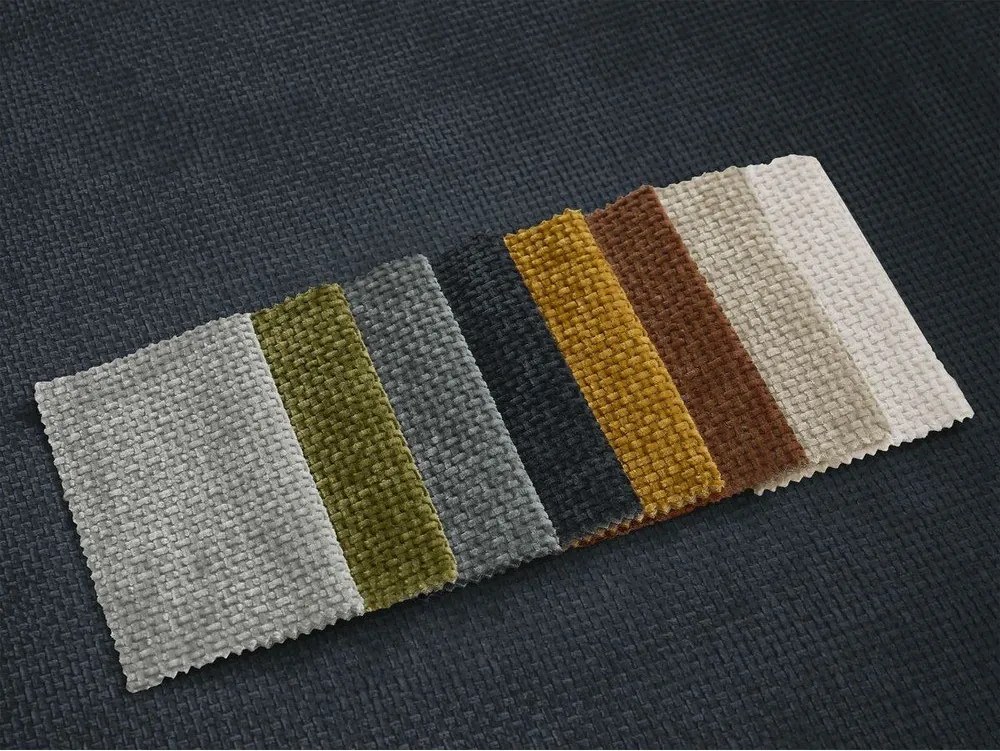 Canapea albastru-închis extensibilă cu tapițerie din chenille 228 cm Neyo – Bobochic Paris