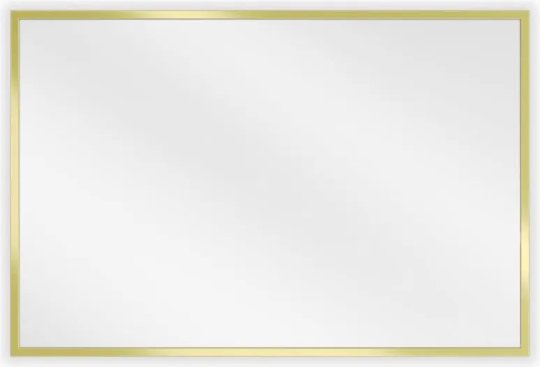 Mexen Loft oglindă baie dreptunghiulară 60 x 40 cm, ramă aurie - 9852-060-040-000-50