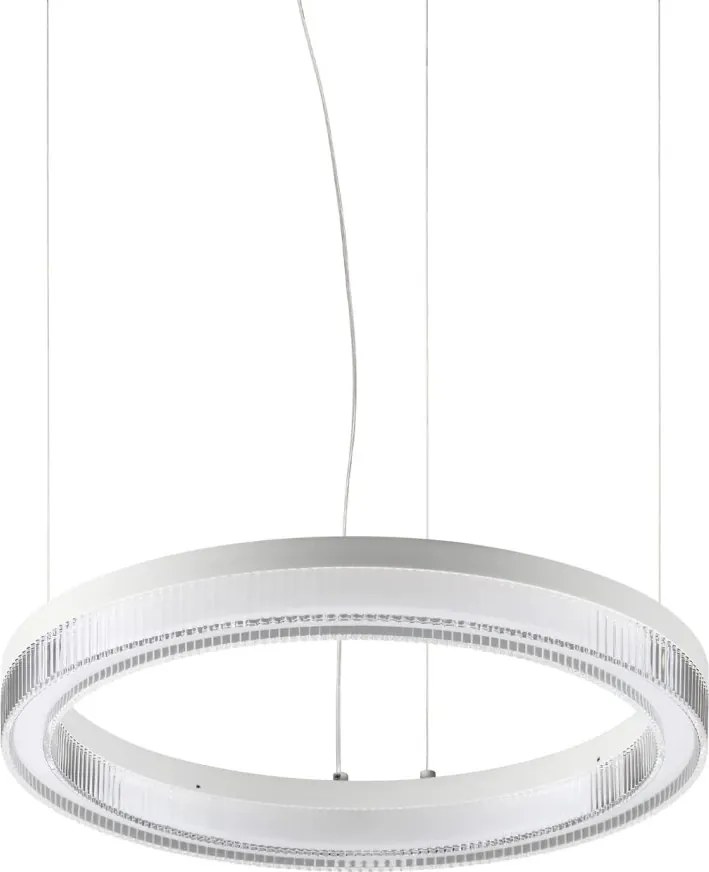 Lustra LED suspendata design circular CROWN SP D40 BIANCO