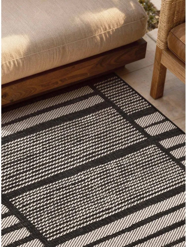 Covor pentru exterior și interior negru/crem 120x170 cm Haringey Allington – Ted Baker