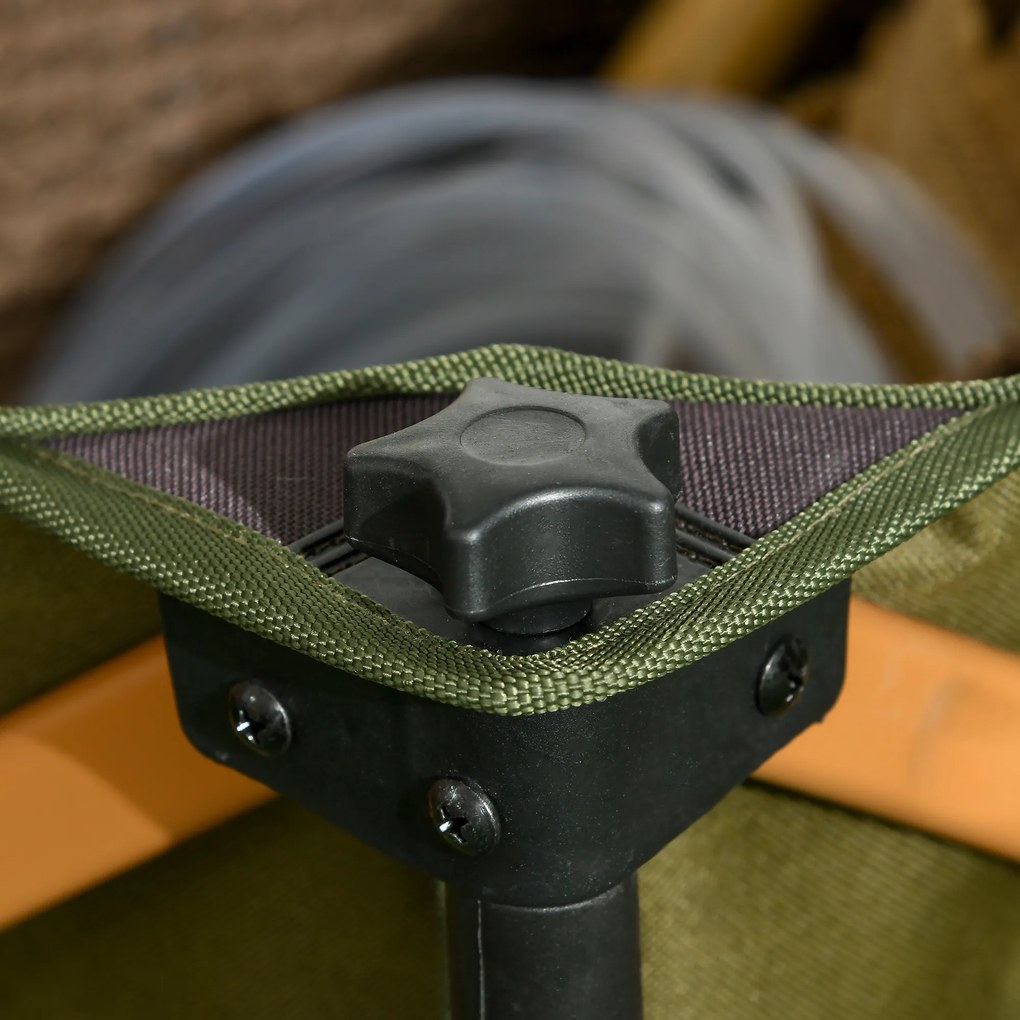 Outsunny Cărucior, pliabil, cu masă pliabilă, cadru din oțel, mâner reglabil, verde, 108 x 55 x 93 cm | Aosom Romania