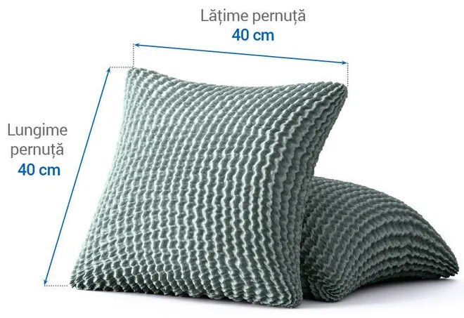 Huse bielastice COSTINA mentă feţe de pernă 2 buc (40 x 40 cm)