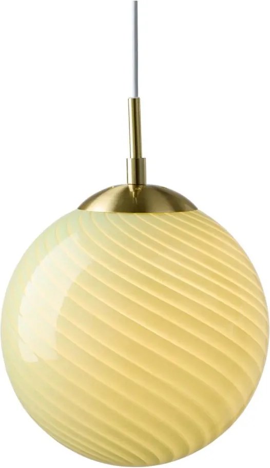 Pendul Halo Design CANDY 748525 - 1xE27/25W/230V, Ø 25 cm, verde/alamă