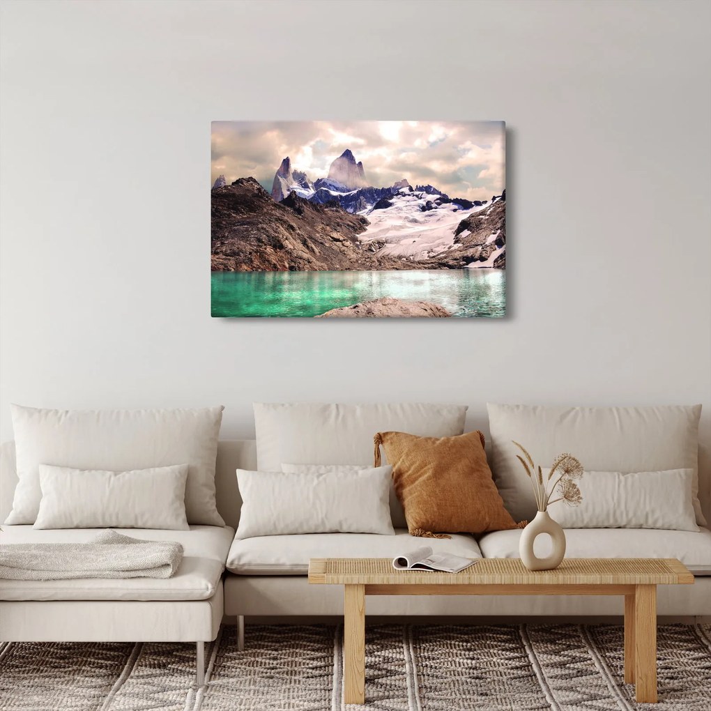 Tablou cu lac montan (90x60 cm)