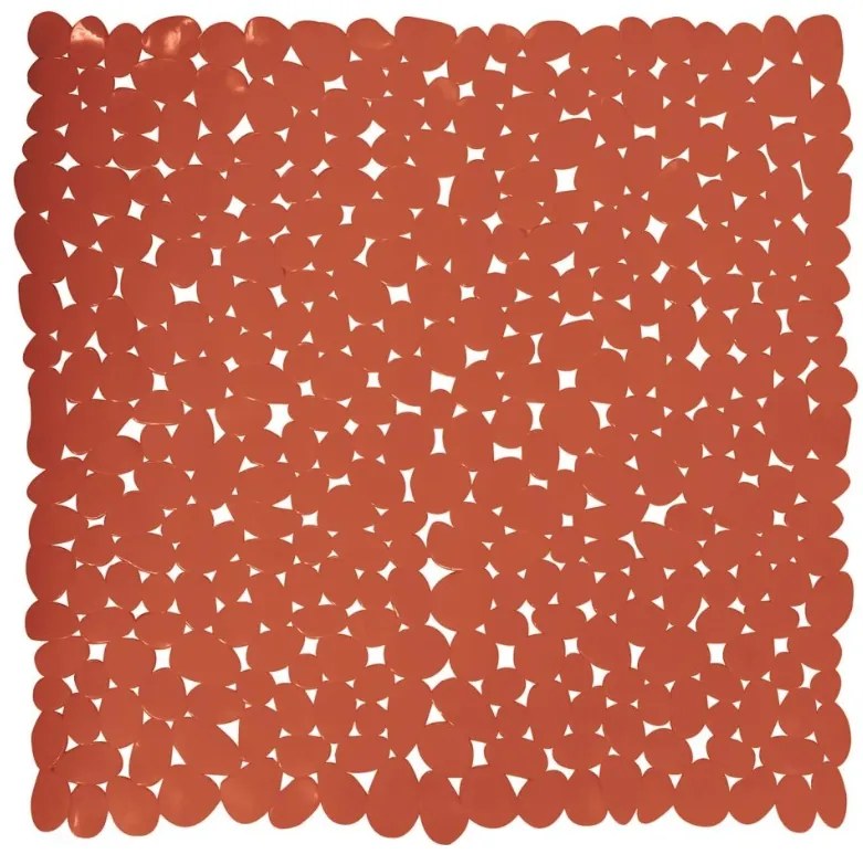 Spirella Suport antiderapant pentru duș GALETS, teracotă, 53 x 53 cm