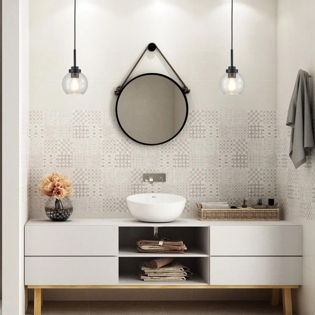 Pendul pentru baie design modern IP44 Tirina negru