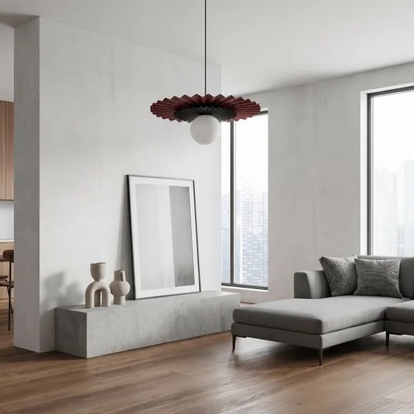 Lustră suspendată pe cablu UMBRA 1xG9/8W/230V negru/roșu