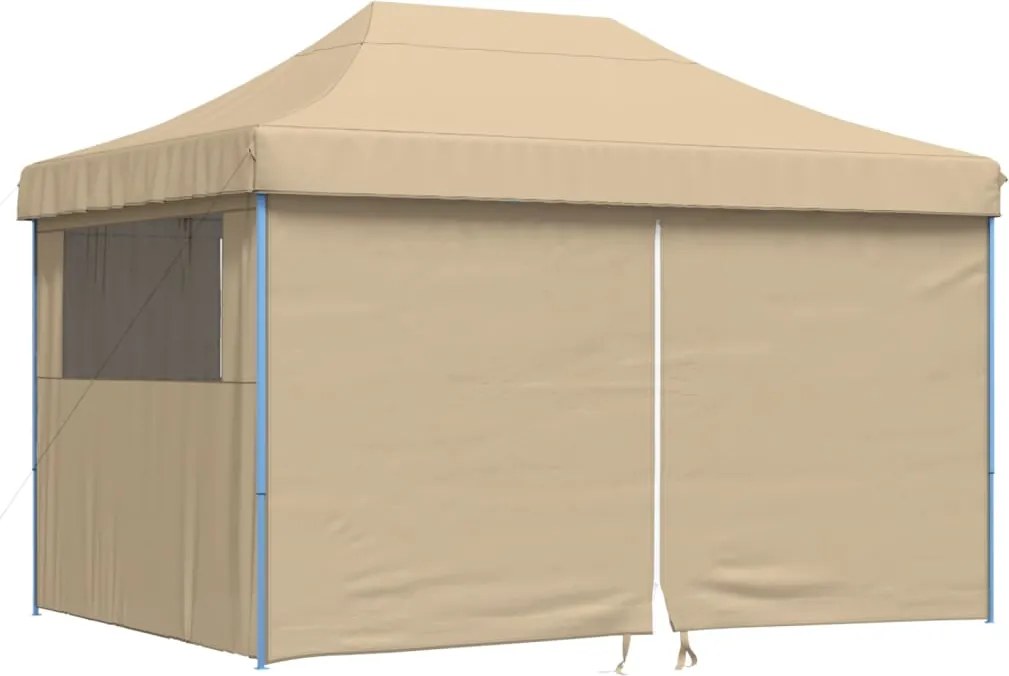 vidaXL Cort pliabil pentru petreceri cu 4 pereți laterali, bej