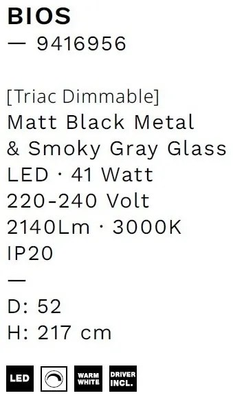 Lustra LED suspendata design modern decorativ BIOS 5L