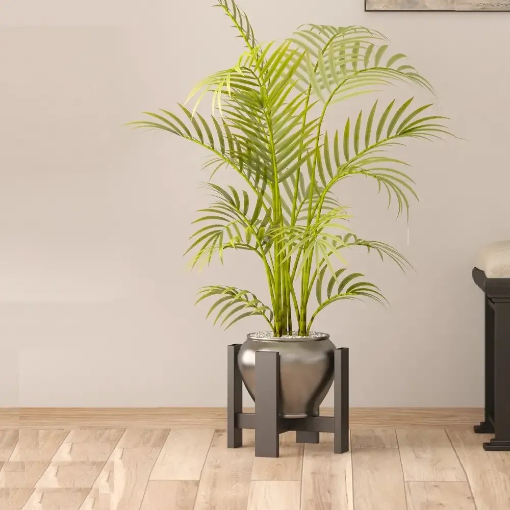 Suport ghiveci Anca, din metal, culoare negru