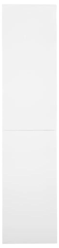 Dulap de birou cu usa glisanta, alb, 90x40x180 cm, otel Alb, 1, 1