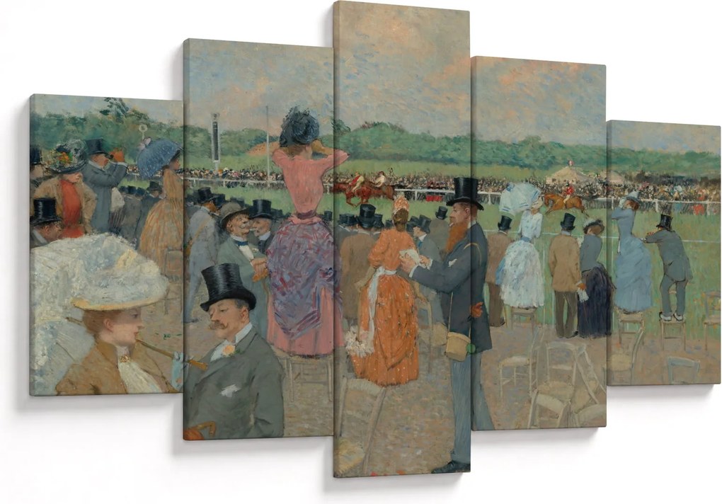Tablou - Jean-Louis Forain, The Races at Longchamp, reproducere (150x105 cm)