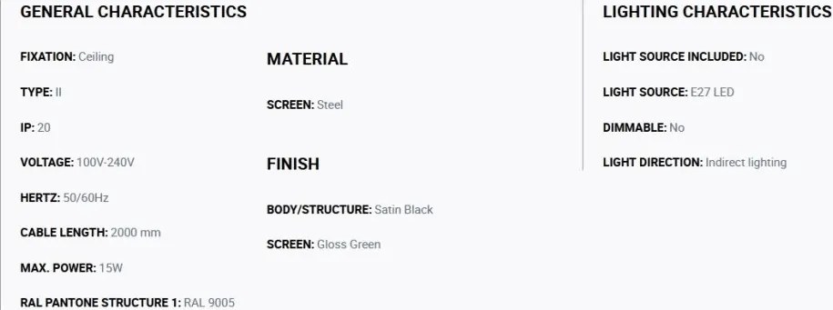 Lustra suspendata metal TATAWIN M 3L negru, verde