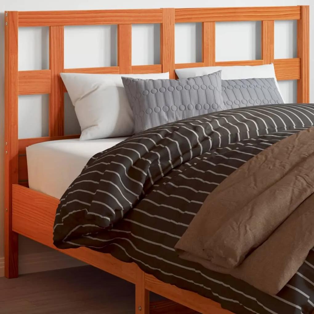 844353 vidaXL Tăblie de pat, maro ceruit, 135 cm, lemn masiv de pin