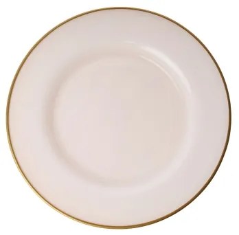 Set de veselă din porțelan, 18 piese, bej/auriu