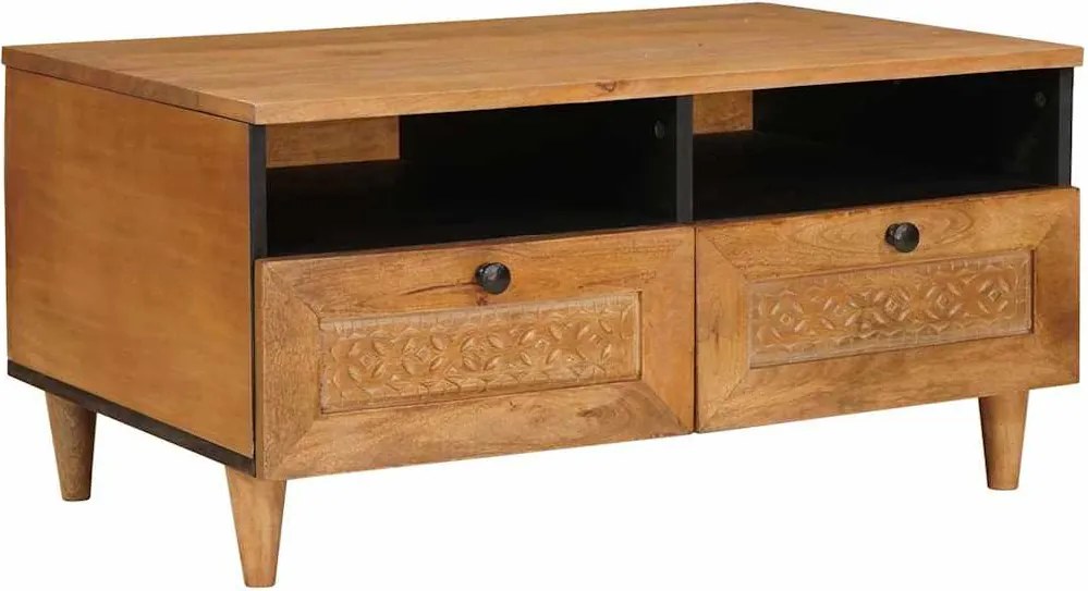 vidaXL Masă de cafea Maro deschis 80 x 54 x 40 cm Lemn masiv de acacia