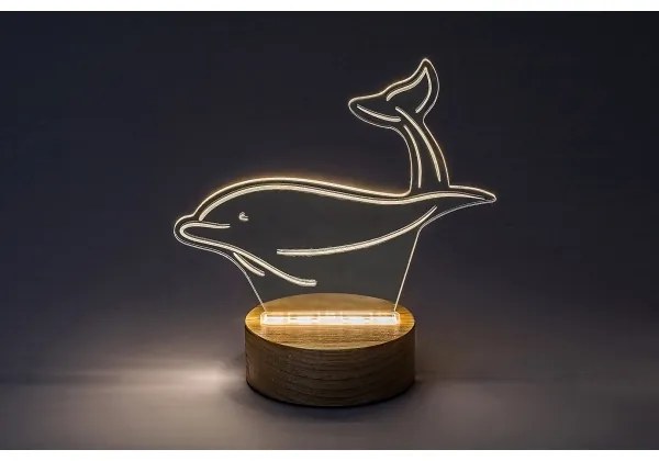 Veioză LED de masă pentru copii AKALI LED/2W/5V 3000K fag delfin Rabalux 76002