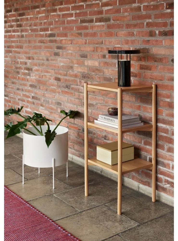 Veioză neagră LED cu intensitate reglabilă cu abajur din metal (înălțime 28 cm) BringMe – Hübsch